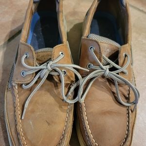 Tan leather sperrys